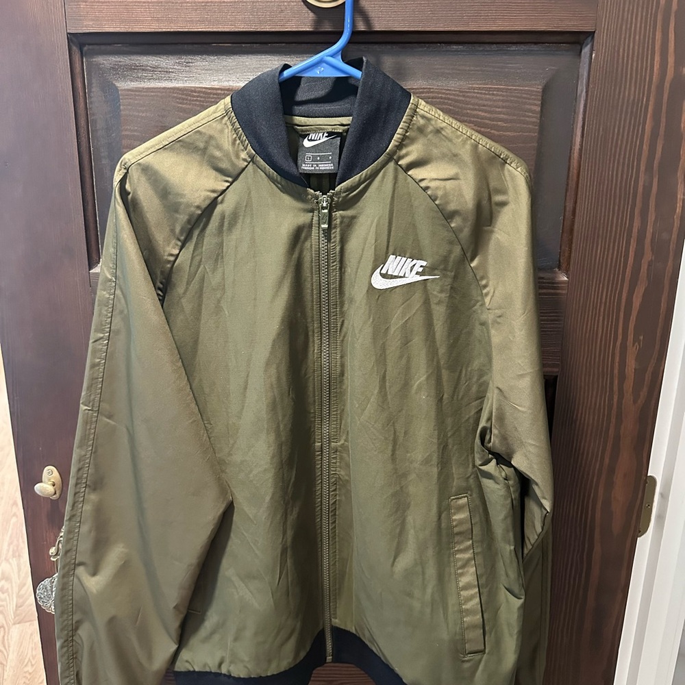 Nike Olive Green Bomber Jacket